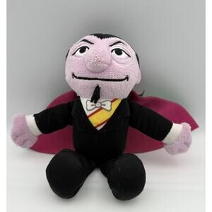 Sesame Street Count Von Count Dracula Vampire Plush 7” Stuffed Animal Toy